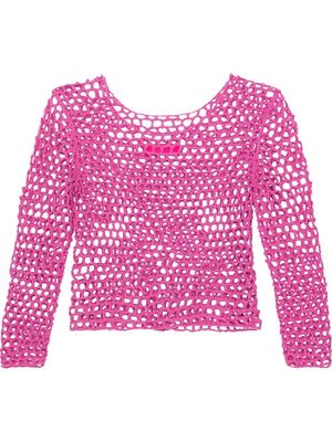 The Elder Statesman open-knit jumper - Pink