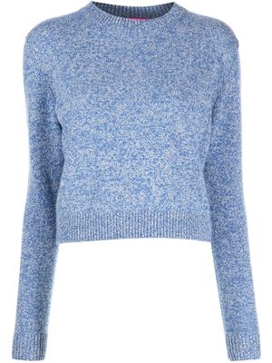 The Elder Statesman speckle-knit cashmere jumper - Blue