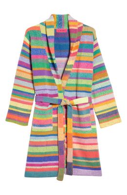 The Elder Statesman Stripe Cashmere Robe in Multicolor