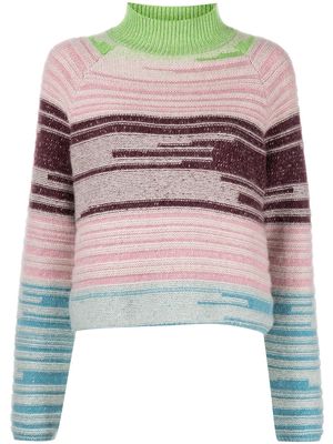 The Elder Statesman stripe roll-neck jumper - Multicolour