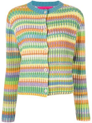 The Elder Statesman striped rib-knit cardigan - Multicolour