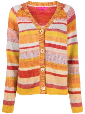 The Elder Statesman V-neck striped cashmere cardigan - Multicolour