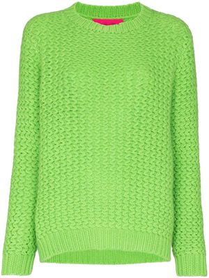 THE ELDER STATESMAN zigzag-knit cashmere - Green