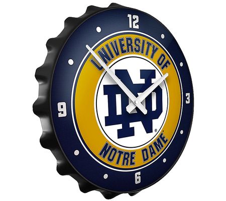 The Fan-Brand NCAA Novelty Bottle Cap Wall Cloc k