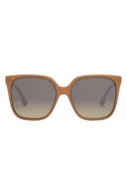 The Fendi Fine 59mm Geometric Sunglasses in Amber
