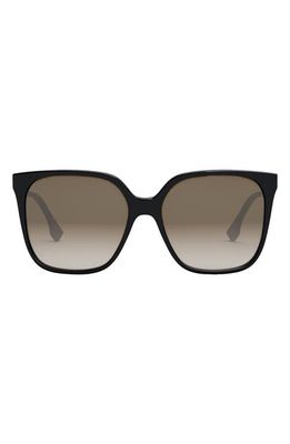 The Fendi Fine 59mm Geometric Sunglasses in Black