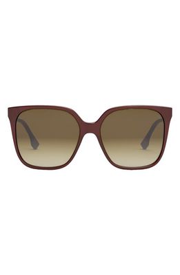 The Fendi Fine 59mm Geometric Sunglasses in Bordeaux