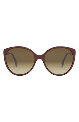 The Fendi Fine 59mm Round Sunglasses in Bordeaux