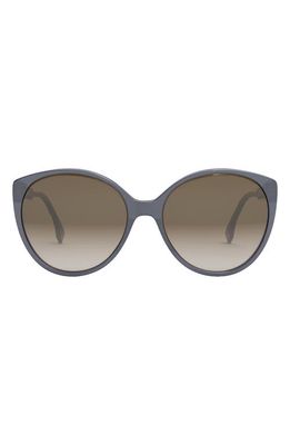 The Fendi Fine 59mm Round Sunglasses in Dusty Blue
