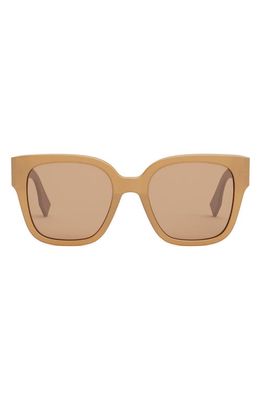 The Fendi O'Lock 54mm Geometric Sunglasses in Orange/Other /Roviex