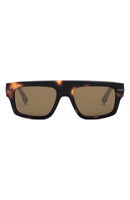 The Fendigraphy 54mm Geometric Sunglasses in Blonde Havana /Brown