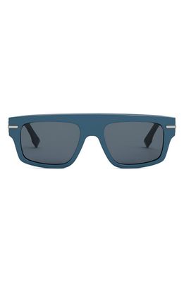 The Fendigraphy 54mm Geometric Sunglasses in Shiny Blue /Blue