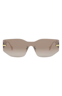 The Fendigraphy Geometric Sunglasses in Matte Endura Gold /Brown