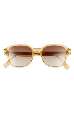 The FF Fendi 52mm Geometric Sunglasses in Shiny Yellow /Gradient Brown