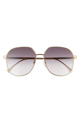 The FF Fendi 59mm Round Sunglasses in Shiny Endura Gold /Smoke