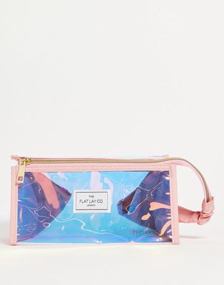 The Flat Lay Co. Perspex Box Bag in Holographic Clear-Multi