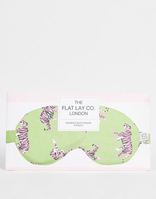 The Flat Lay Co. x ASOS EXCLUSIVE Oversized Eyemask In Green and Pink Tigers-Multi