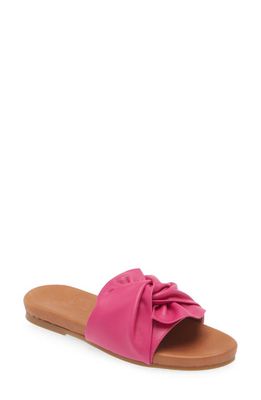 The FLEXX Knotty Slide Sandal in Fuxia 