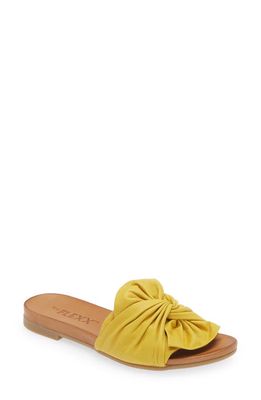 The FLEXX Knotty Slide Sandal in Yellow