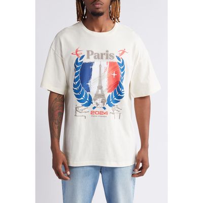 The Forecast Agency Paris 2024 Graphic T-Shirt in Washed Sand 