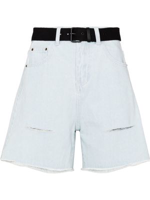 The Frankie Shop Arlet high-rise denim shorts - Neutrals