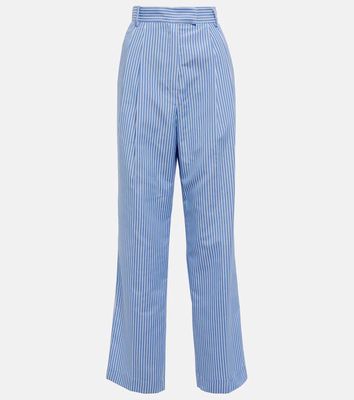 The Frankie Shop Bea pinstriped high-rise cotton suit pants