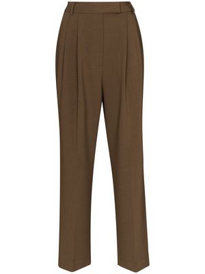 The Frankie Shop Bea pleated trousers - Brown