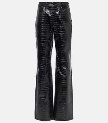 The Frankie Shop Bonnie croc-effect faux leather pants