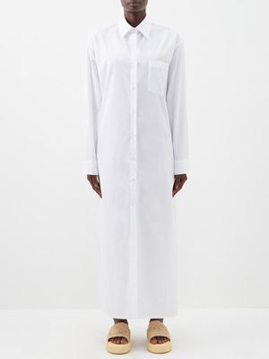 The Frankie Shop - Cala Cotton-poplin Shirt Dress - Womens - White
