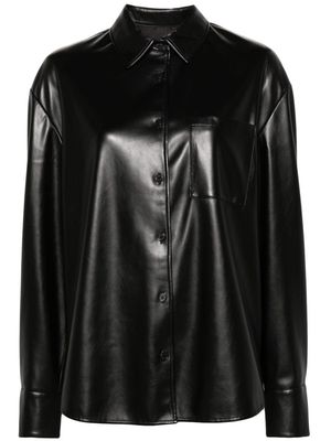 The Frankie Shop Chrissie faux-leather shirt - Black