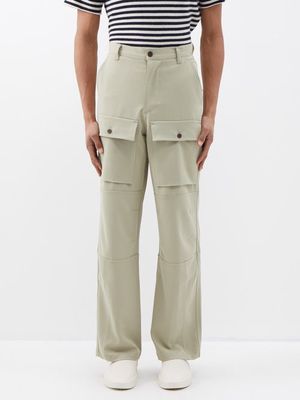 The Frankie Shop - Grant Flap-pocket Twill Cargo Trousers - Mens - Green