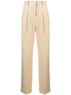 The Frankie Shop Layton pleated wool trousers - Neutrals