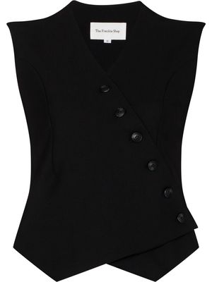 The Frankie Shop Maesa asymmetric vest top - Black