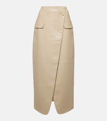 The Frankie Shop Nan faux leather maxi skirt