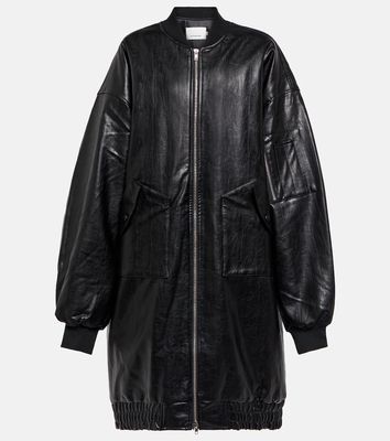 The Frankie Shop Oversized faux leather bomber jacket