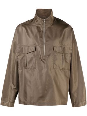 The Frankie Shop sheen finish pullover jacket - Brown