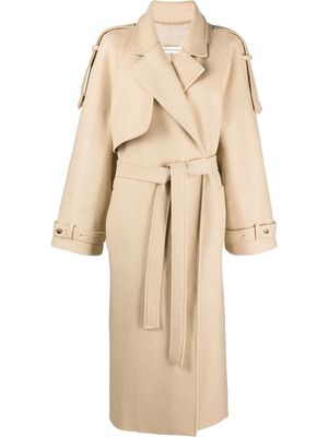 The Frankie Shop Suzanne belted trench coat - Neutrals