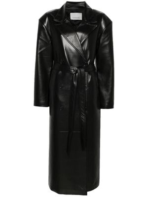The Frankie Shop Tina double-breasted trench coat - Black