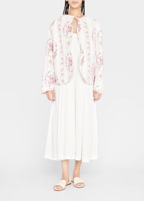 The Freddy Quilted Floral-Print Housecoat