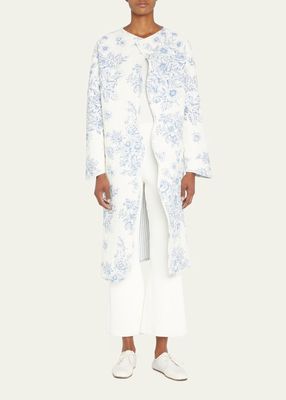 The Friedrich Quilted Floral-Print Housecoat