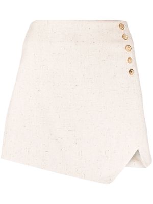 The Garment curved-hem mini skirt - Neutrals