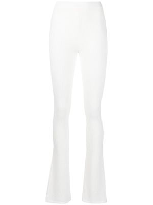 The Garment flared fine-knit trousers - White