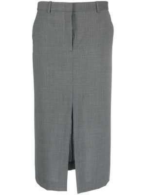 The Garment front-slit cotton skirt - Grey