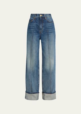 The Genevieve Wide-Leg Denim Jeans