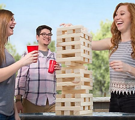 The Giant Wooden Blocks Tower Stacking Game by ey] Play]
