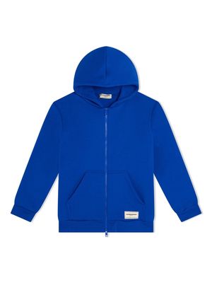 THE GIVING MOVEMENT logo-appliqué zip-up hoodie - Blue