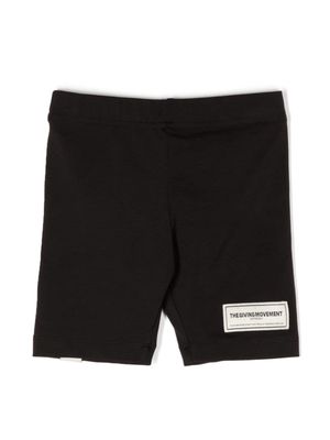 THE GIVING MOVEMENT logo-patch elasticated shorts - Black