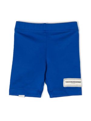 THE GIVING MOVEMENT logo-patch elasticated shorts - Blue