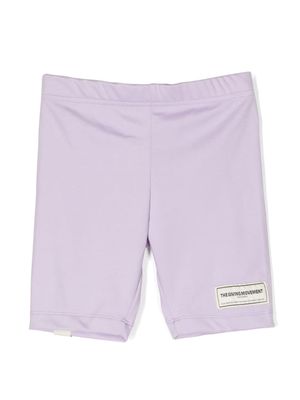 THE GIVING MOVEMENT logo-patch elasticated shorts - Purple