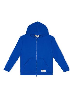 THE GIVING MOVEMENT logo-print zip-up hoodie - Blue